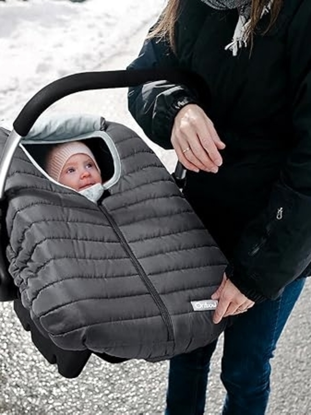Infant Car Seat Footmuff - Gray Cozy Cover